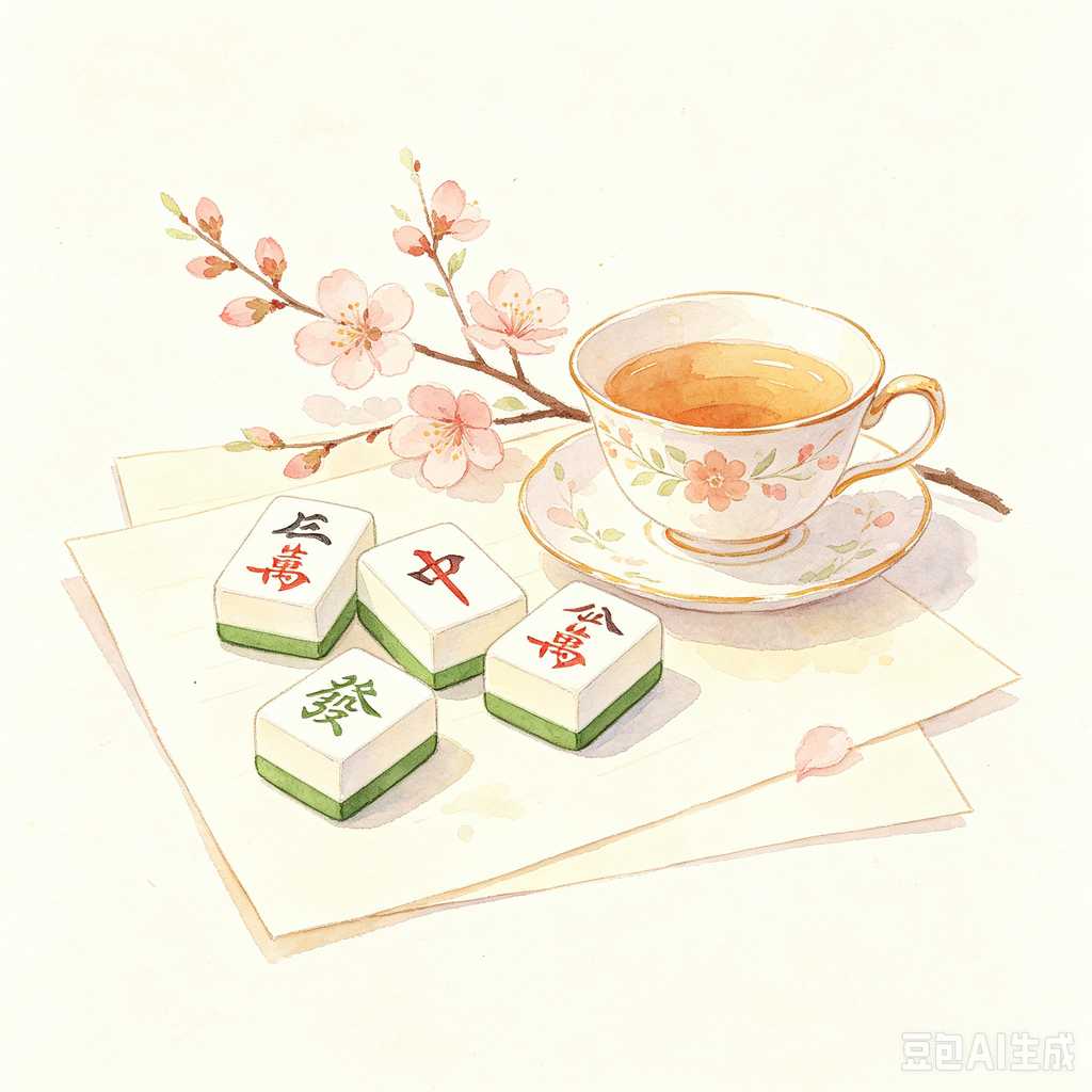 vintage style mahjong set